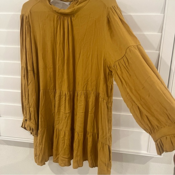 Anthropologie Golden Yellow Tunic Top - Picture 5 of 9